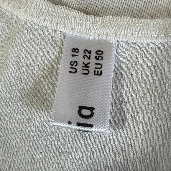 Nextmia Womens Tank Top Shirt American Flag Sleeveless Pullover Beige Red Blue - Picture 7 of 9